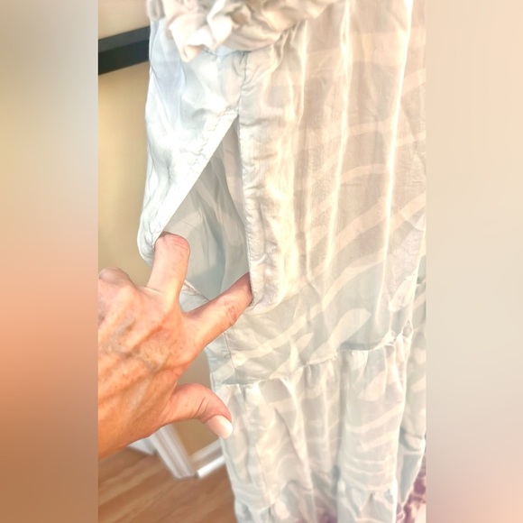 Oliphant,Ombre Silk Dress ,Exotic Silk/Cotton Blend, Pockets, Semi-Sheer,Size S - Picture 6 of 15